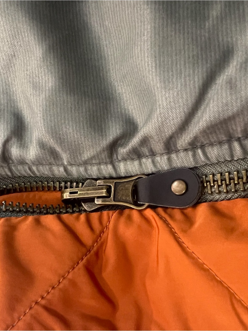 BDG Olive Green Bomber Jacket with Orange Lining - Picture 4 of 5